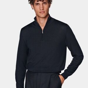 Saks Fifth Avenue Wool Blend Quarter Zip Sweater